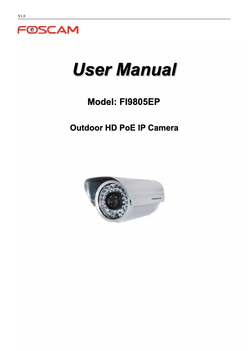Page 1 of the manual User Manual Foscam FI9805EP