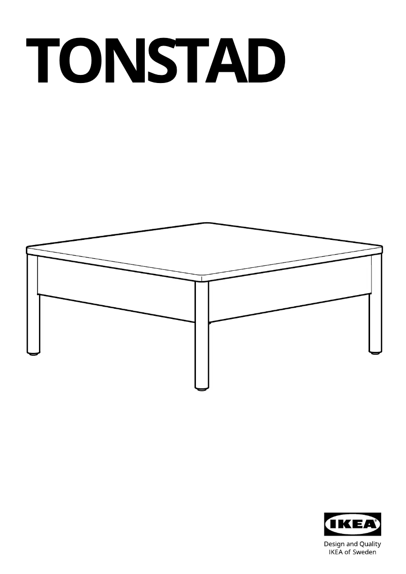 Page 1 de la notice Manuel utilisateur Ikea TONSTAD 504.893.14