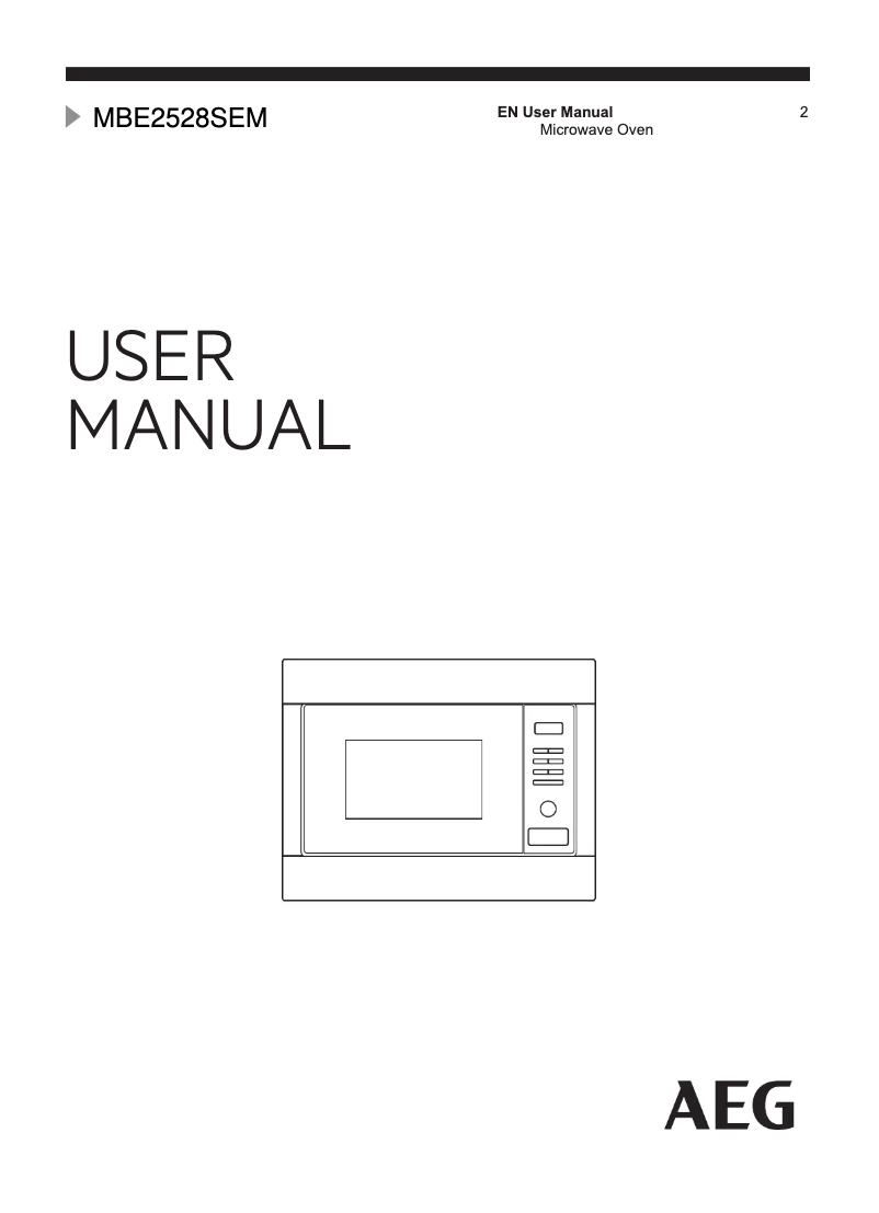 Page n°1 - Manuel utilisateur AEG MBE2528SEM