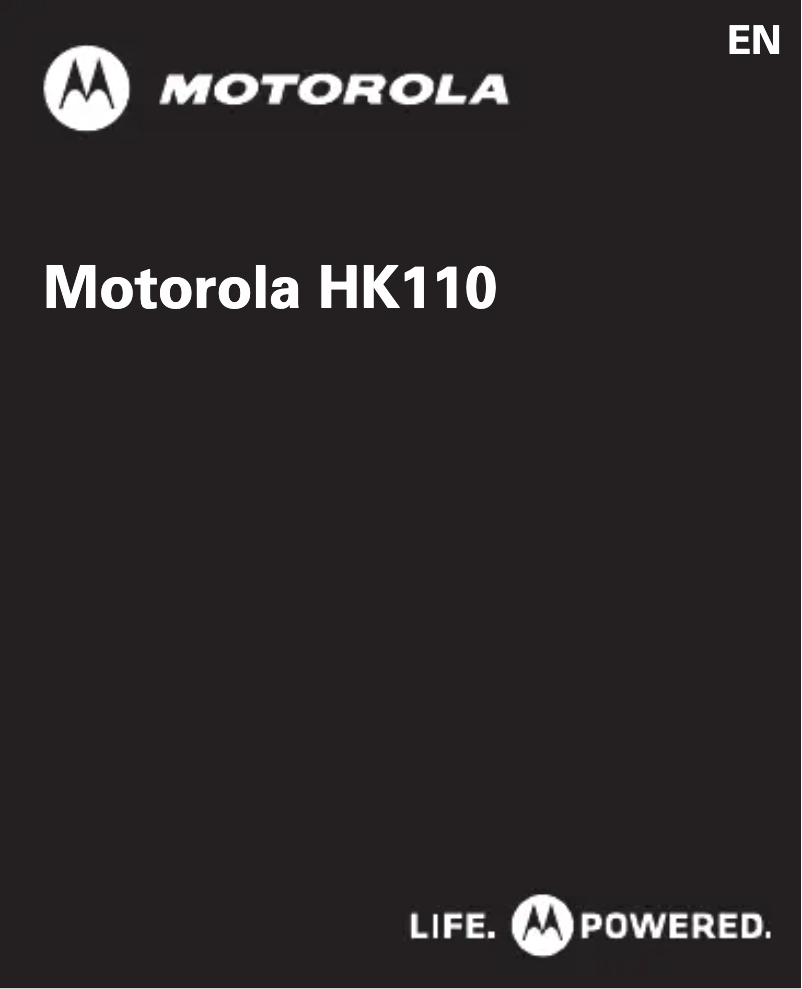 Page 1 de la notice Manuel utilisateur Motorola HK110