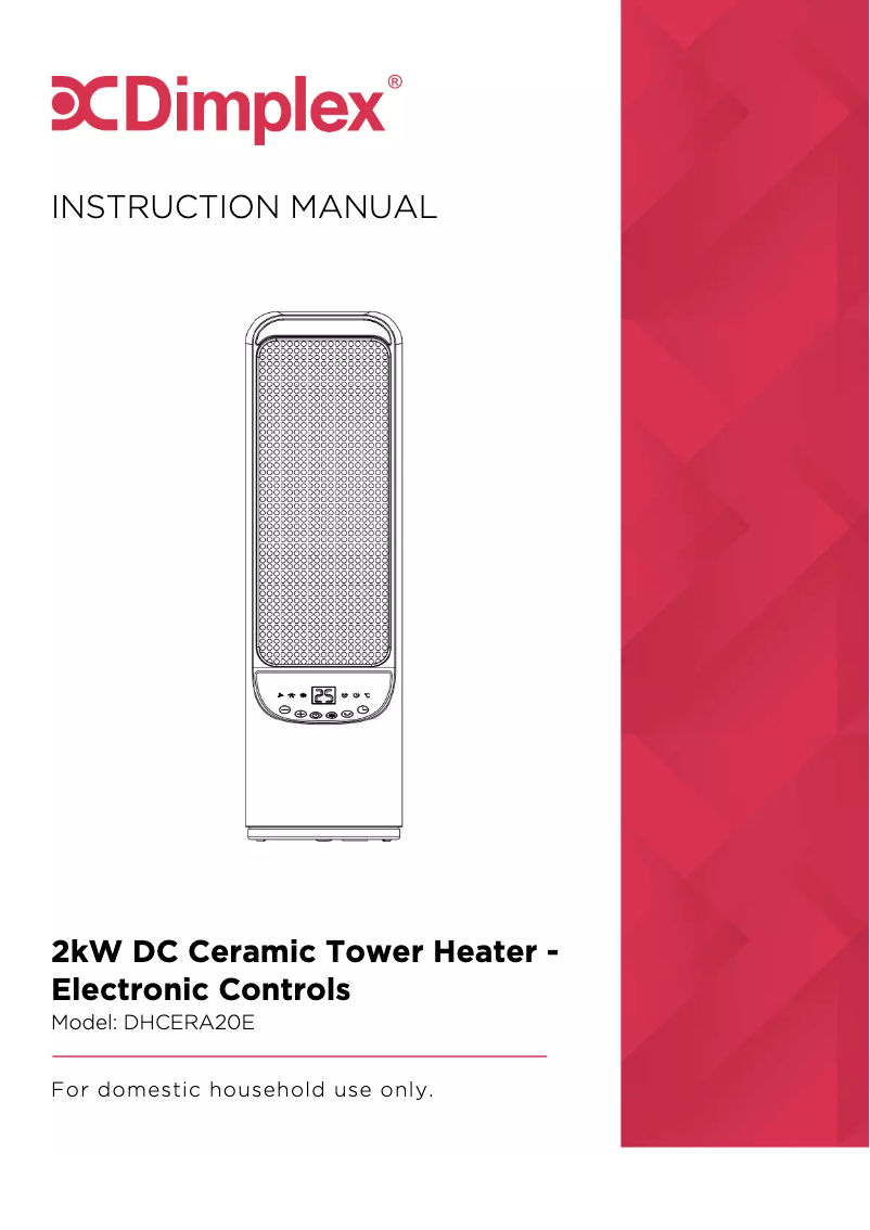 Page 1 de la notice Manuel utilisateur Dimplex DHCERA20E