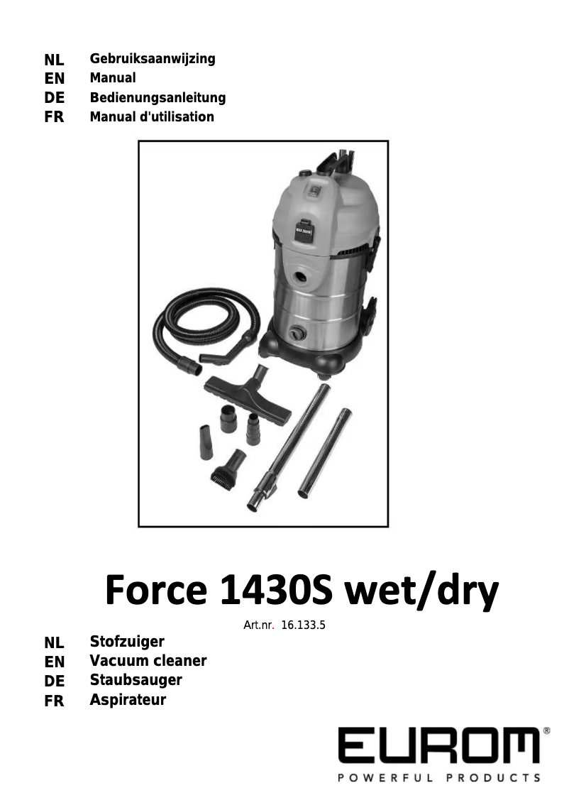 Page n°1 - Manuel utilisateur Eurom Force 1430S