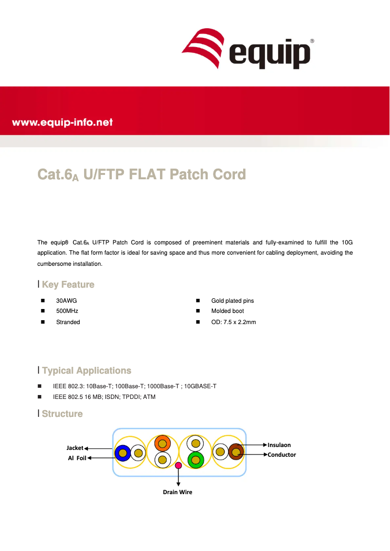 Page 1 de la notice Manuel utilisateur Equip 607616