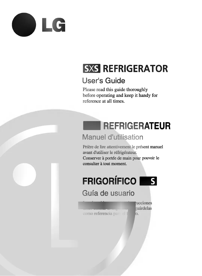 Page 1 de la notice Manuel utilisateur LG GR-B197DVC