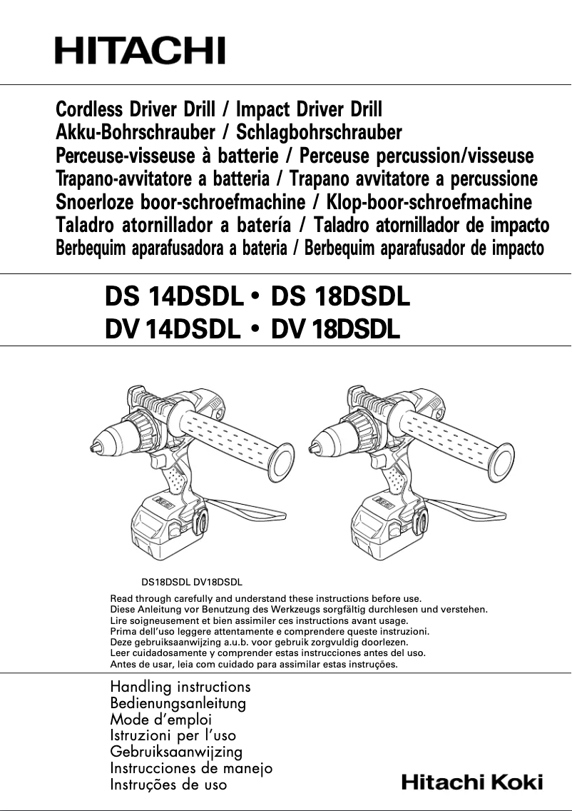 Page n°1 - Manuel utilisateur Hitachi DS 18DSDL(4.0L)
