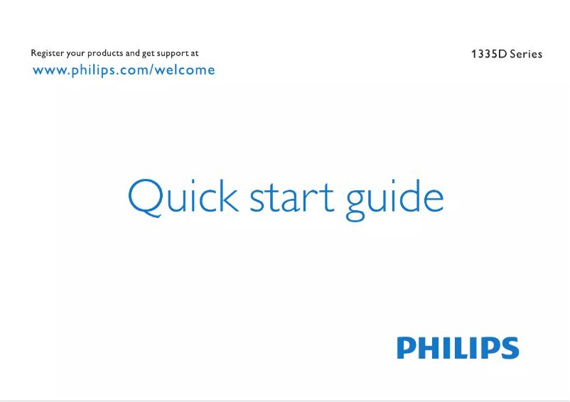 Page 1 de la notice Manuel utilisateur Philips 32PFL1335D