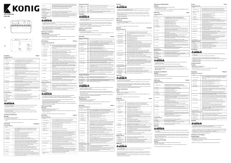 Page 1 de la notice Manuel utilisateur Konig HAV-DABR100