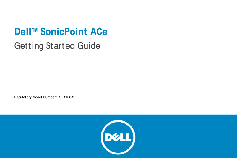 Page 1 de la notice Manuel utilisateur Dell SonicPoint ACe