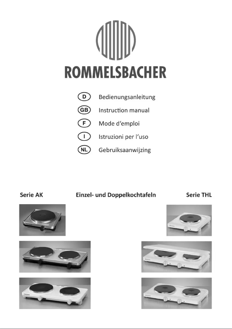 Página 1 del manual Manual de usuario Rommelsbacher AK 1599