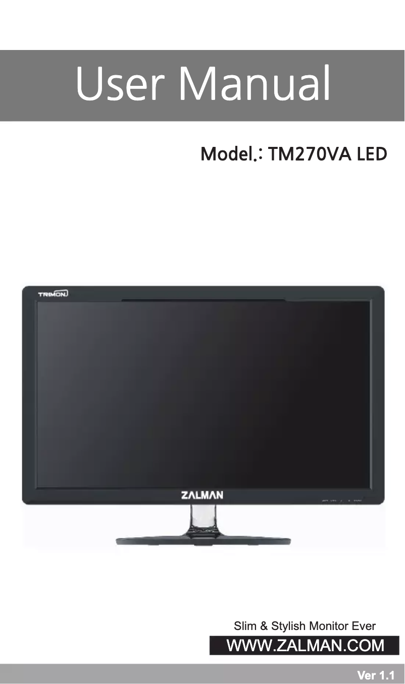 Página 1 del manual Manual de usuario Zalman TM270VALED