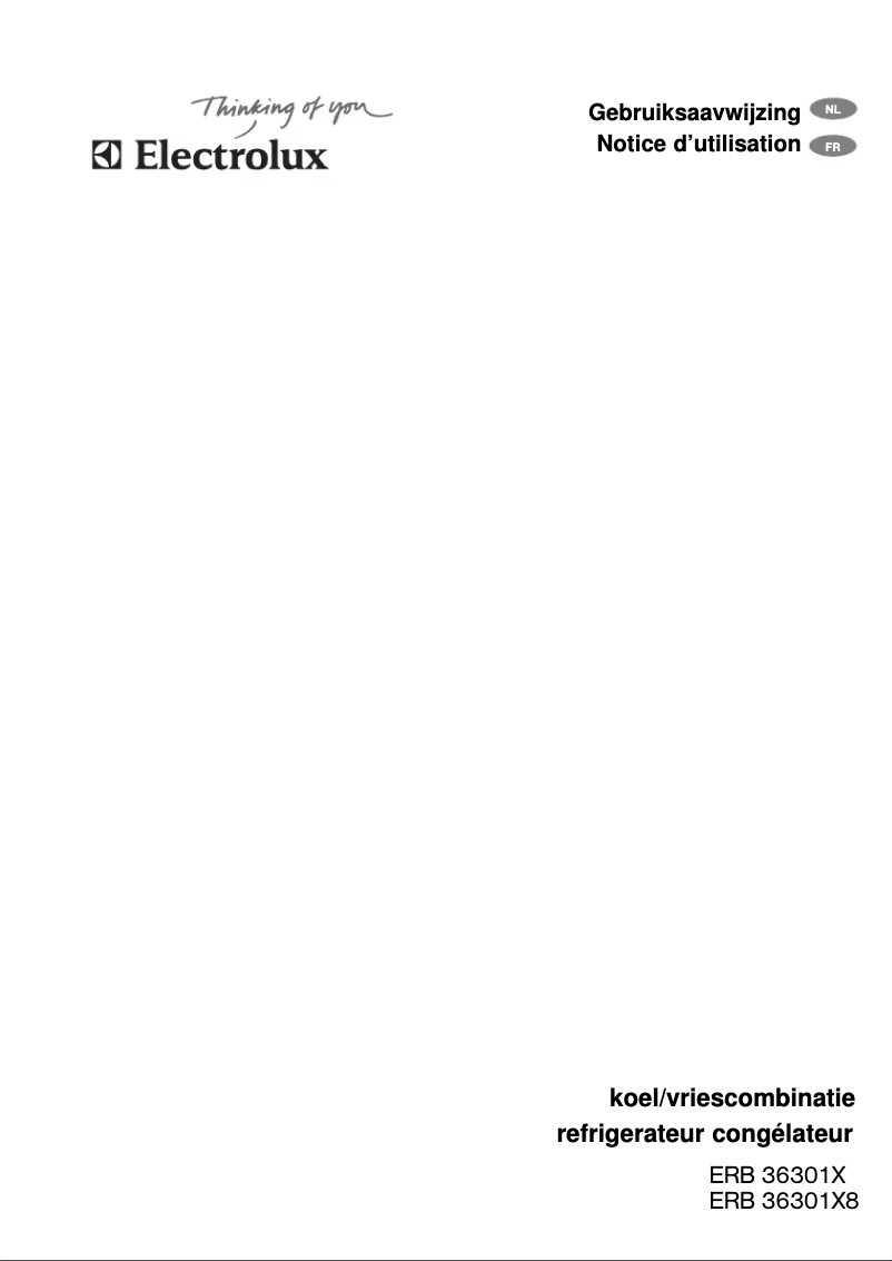 Page 1 de la notice Manuel utilisateur Electrolux ERB 36301 X8
