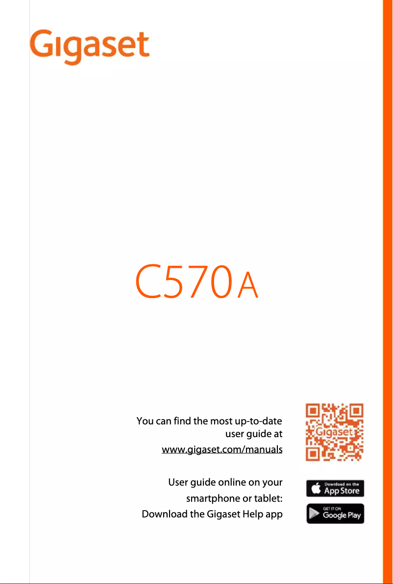 Page n°1 - Manuel utilisateur Gigaset C570A Duo