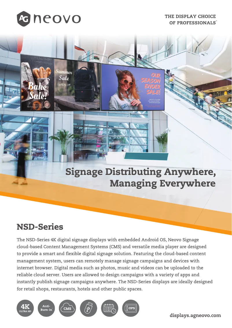 Image de la première page du manuel de l'appareil NSD-4301Q