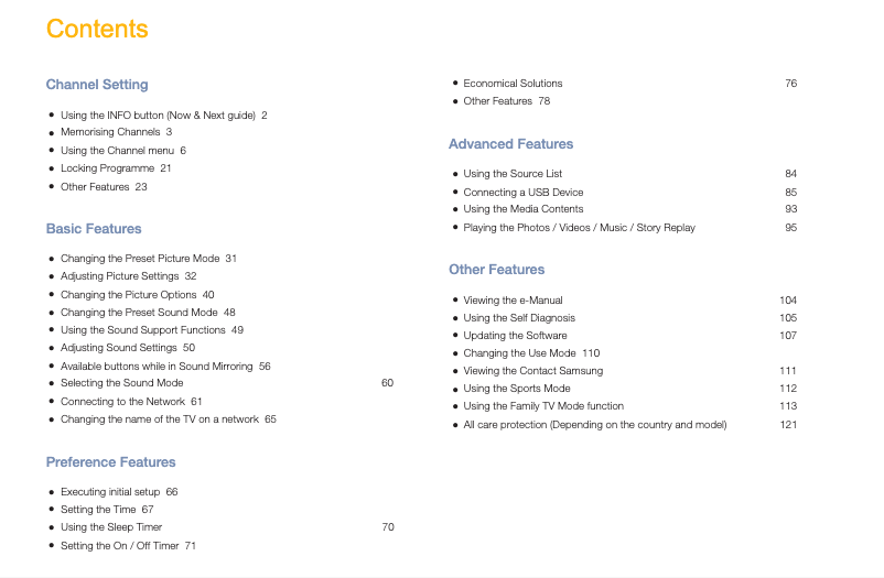 Image de la première page du manuel de l'appareil UA32M4100AW