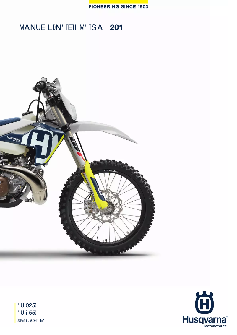 Page 1 de la notice Manuel utilisateur Husqvarna TE 250i (2018)