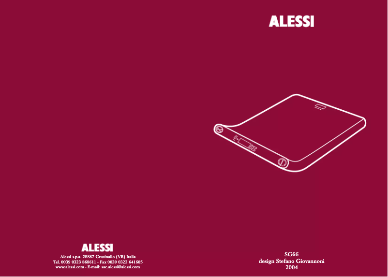 Image de la première page du manuel de l'appareil SG66