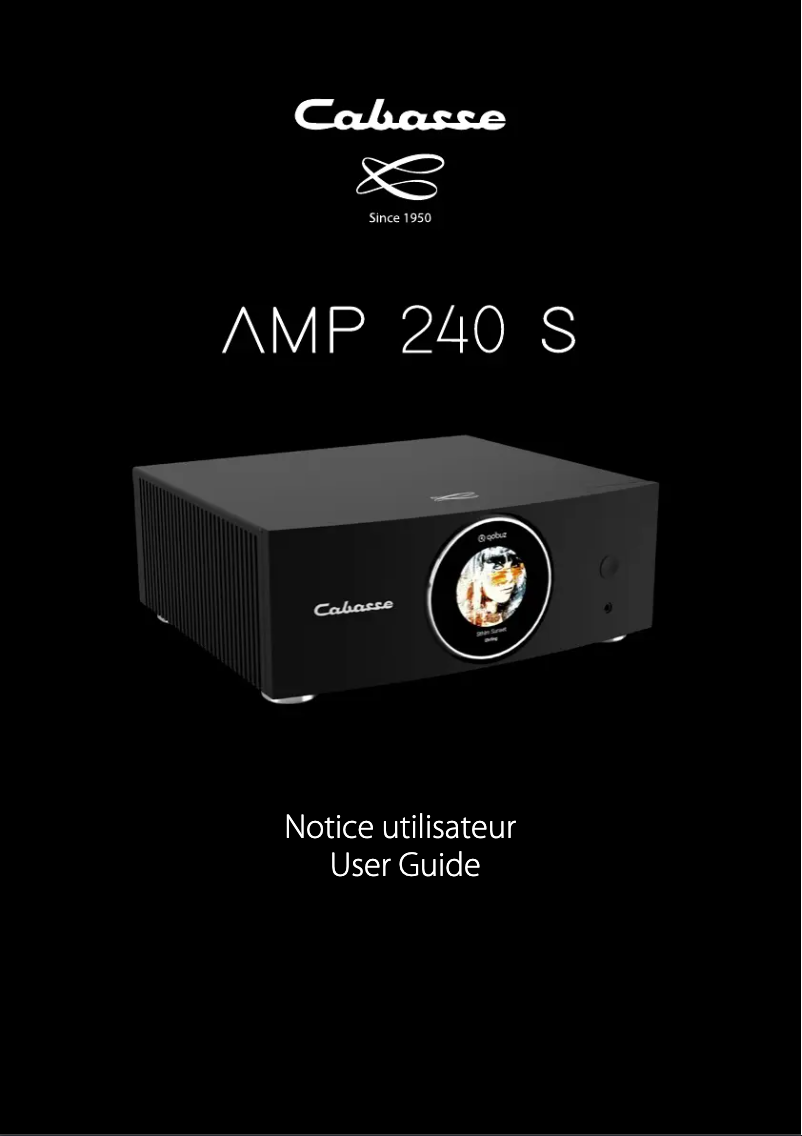 Page n°1 - Manuel utilisateur Cabasse AMP 240 S