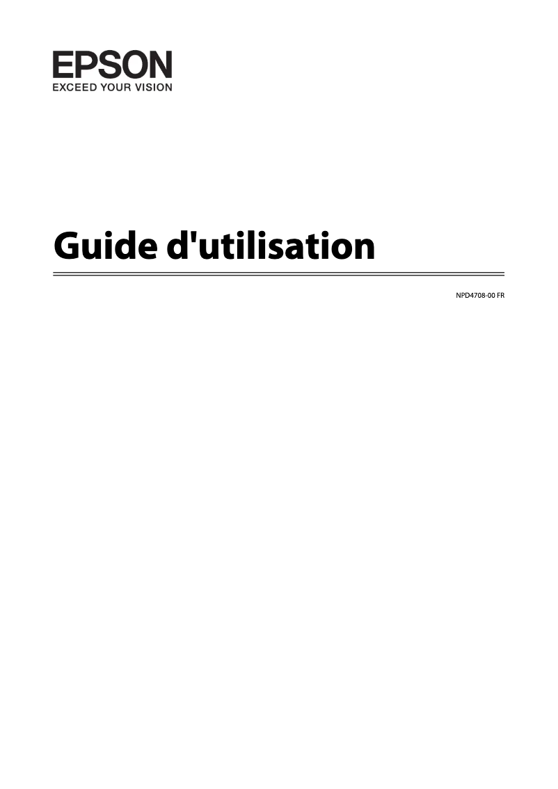 Page n°1 - Manuel utilisateur Epson WorkForce WF-2521