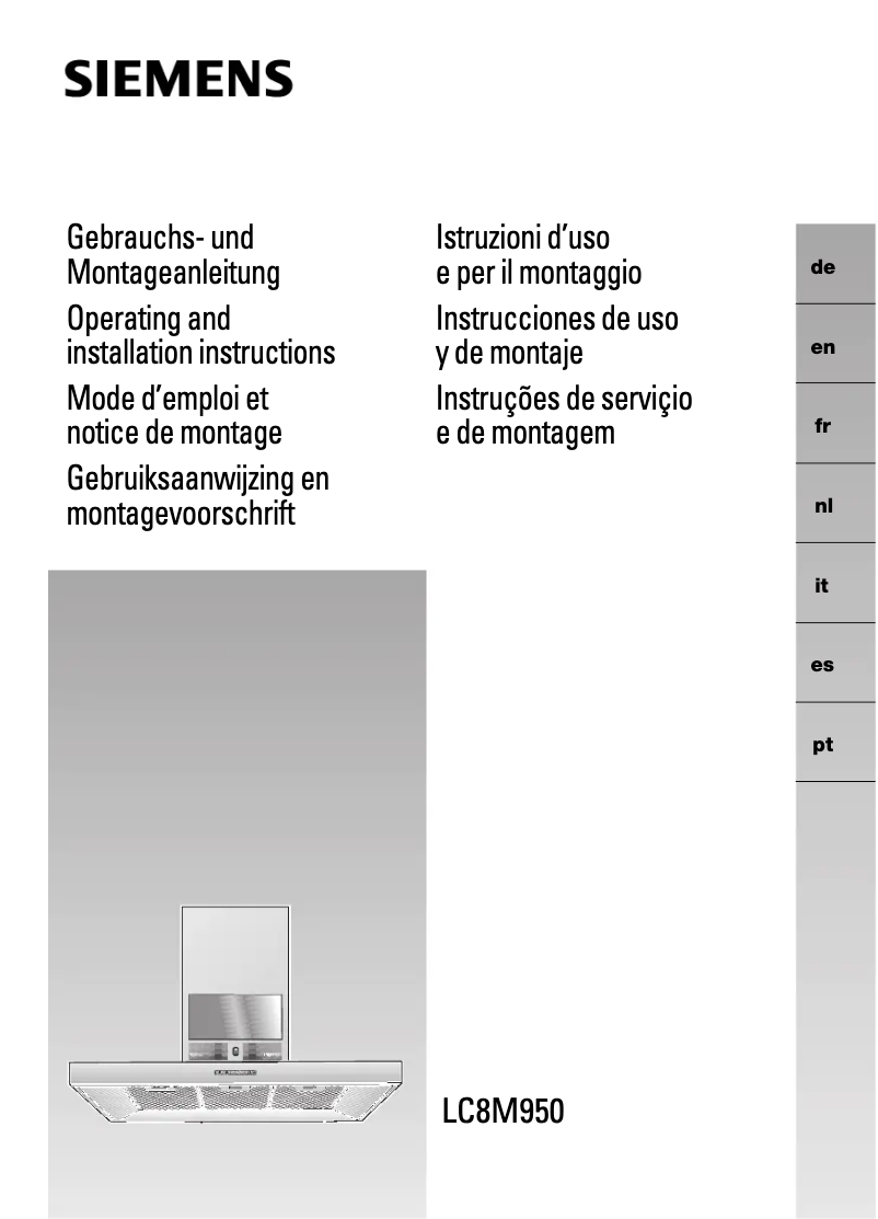 Page n°1 - Mode d'emploi Siemens LC8M950