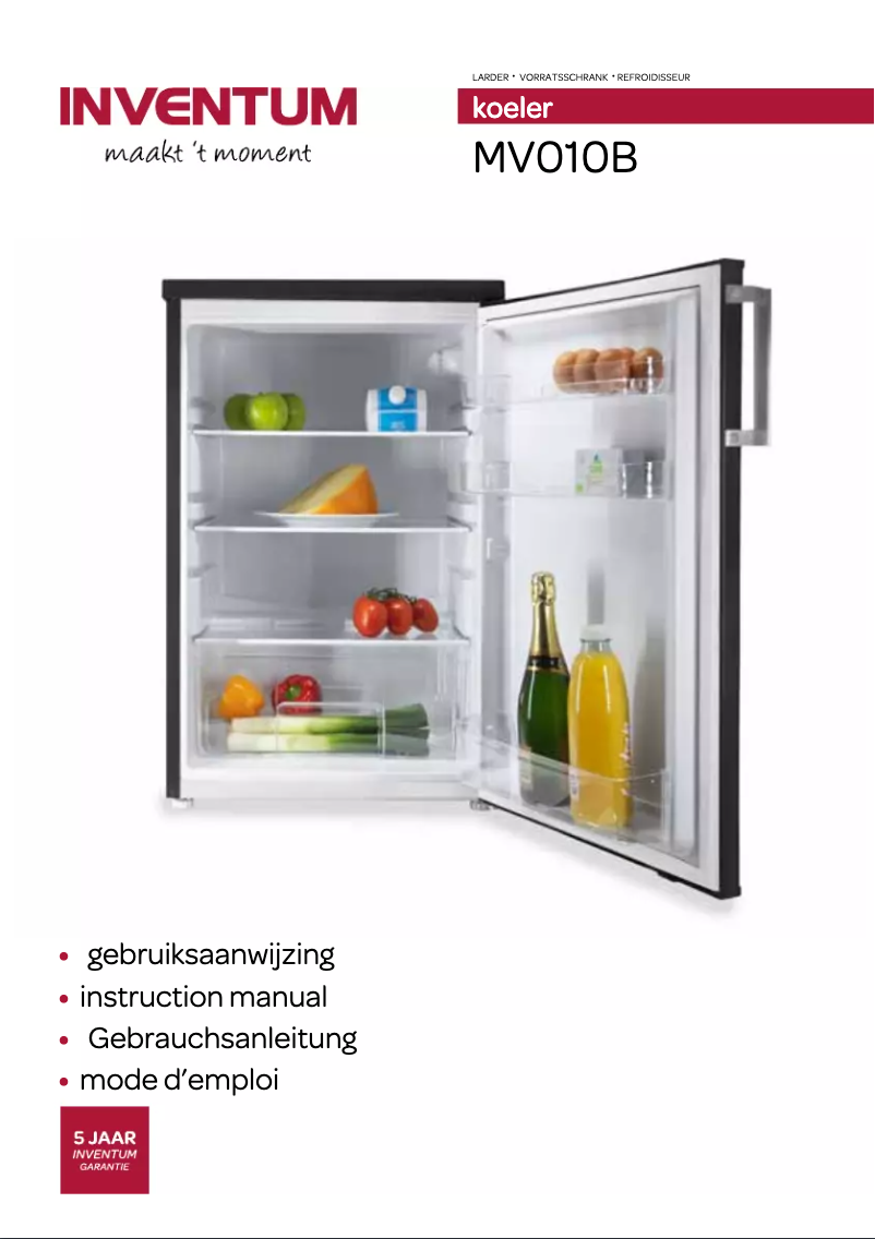 Image de la première page du manuel de l'appareil MV010B