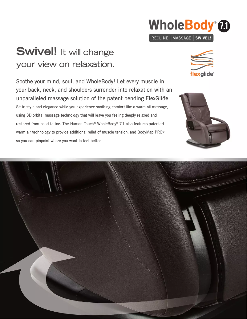 Page n°1 - Brochure Human Touch WholeBody 7.1