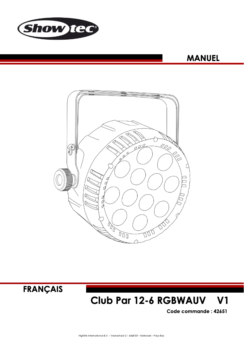 Image de la première page du manuel de l'appareil Club Par 12-6 RGBWAUV