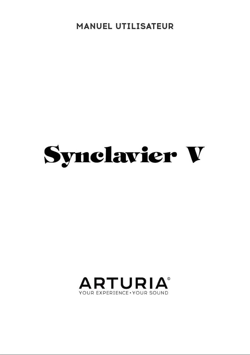 Page 1 de la notice Manuel utilisateur Arturia Synclavier V