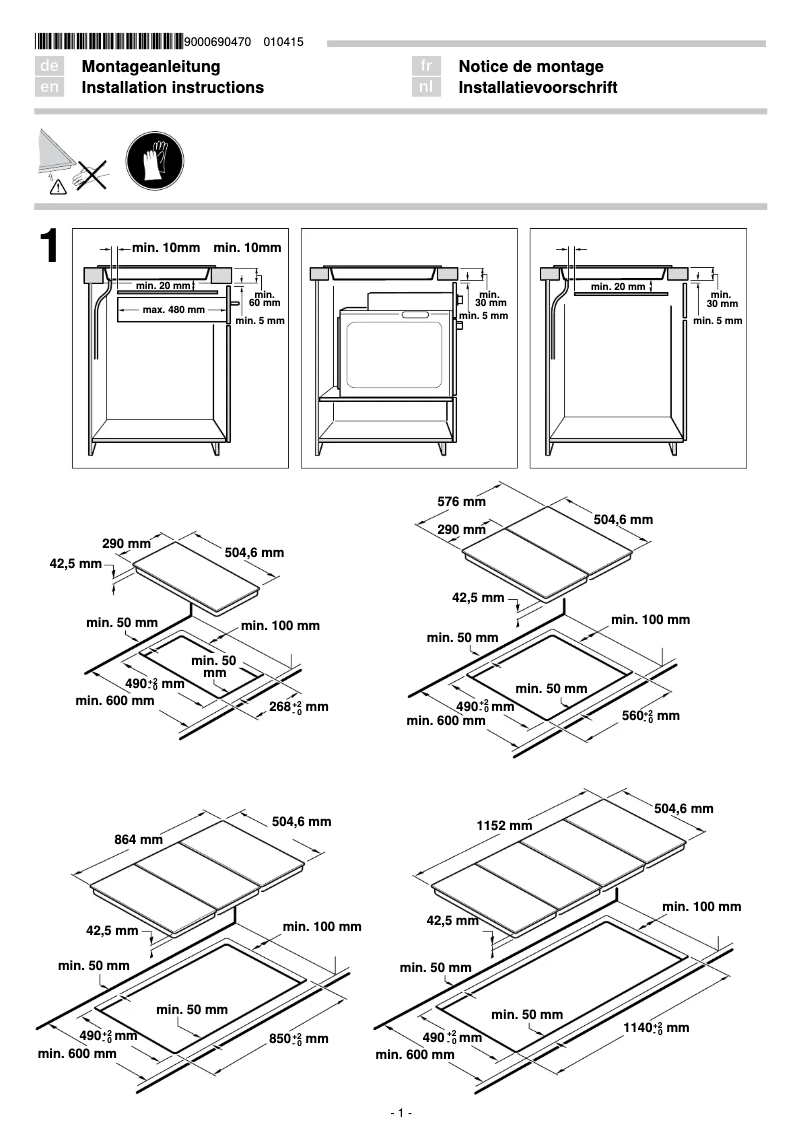 Page n°1 - Instructions / montage Neff N13BK20N0