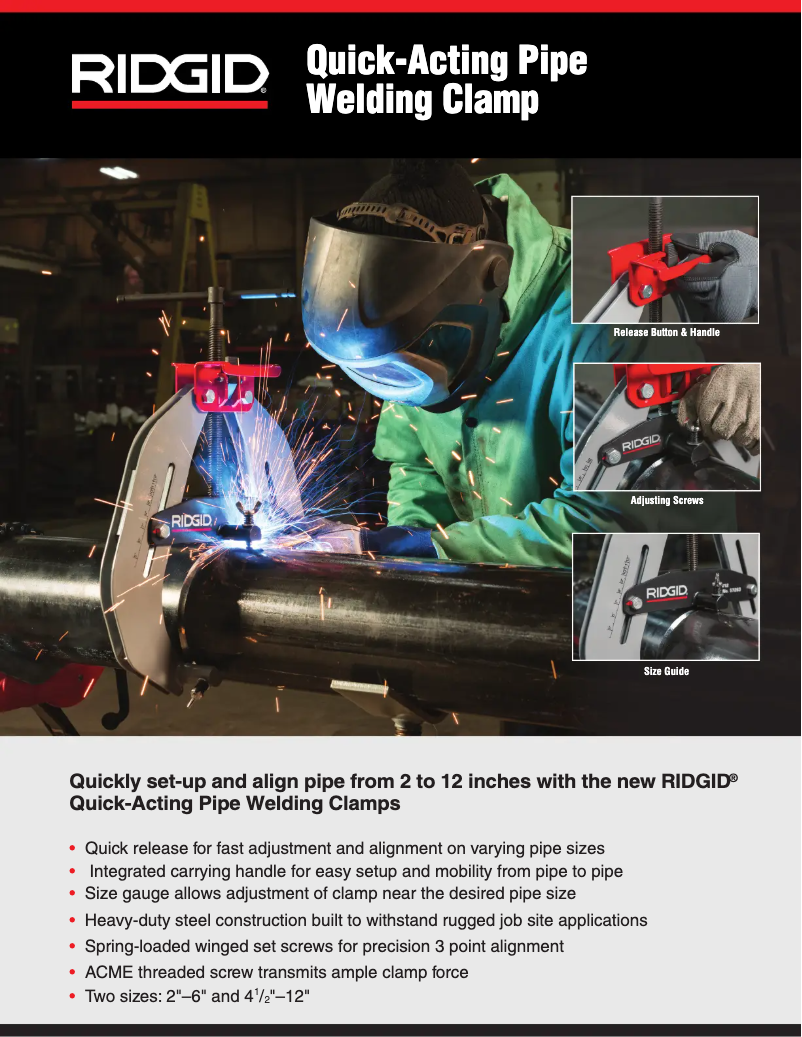 Page 1 de la notice Catalogue Ridgid QA-206