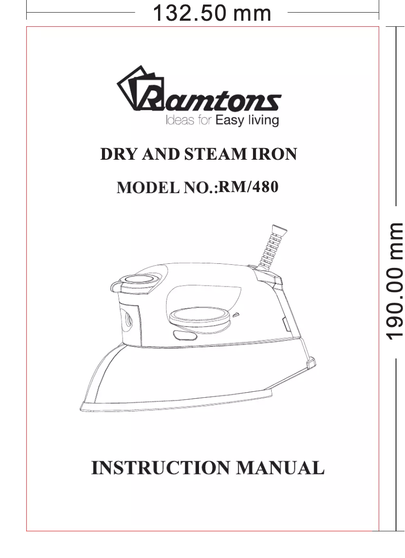 Page 1 de la notice Manuel utilisateur Ramtons RM/480