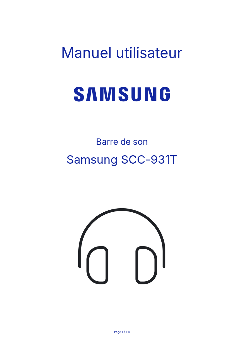 Page n°1 - Manuel utilisateur Samsung SCC-931T