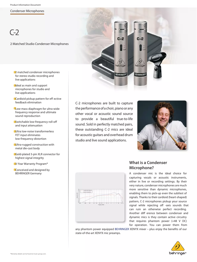 Page n°1 - Fiche technique Behringer C-2