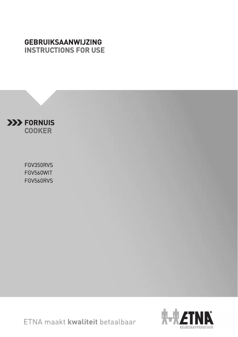 Image de la première page du manuel de l'appareil FGV560