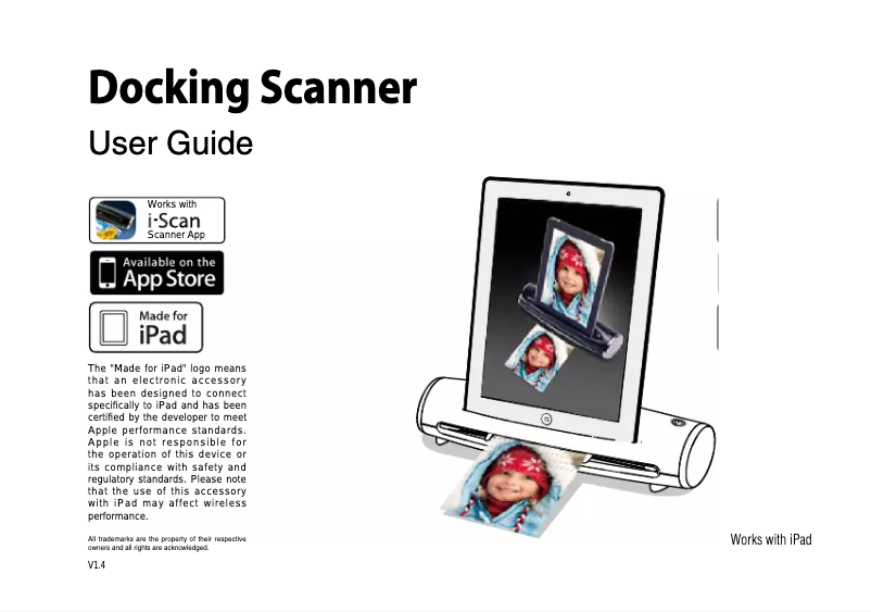 Image de la première page du manuel de l'appareil iPadScan