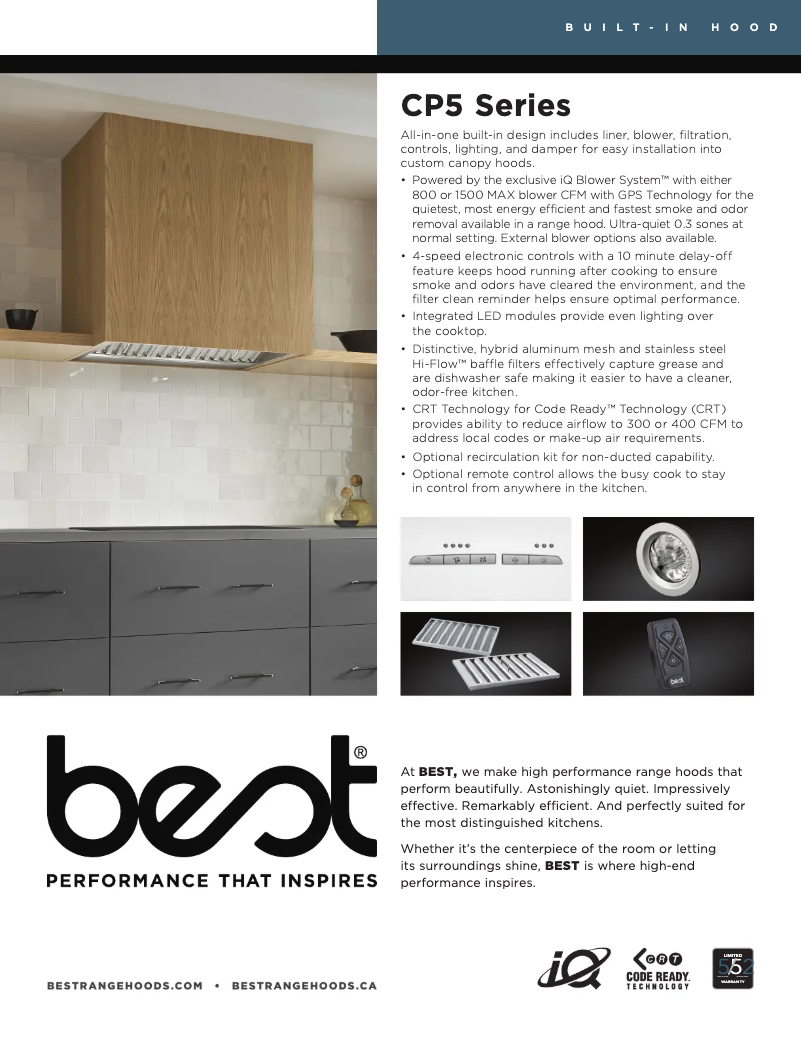 Page n°1 - Fiche technique Best CP57IQT542SB