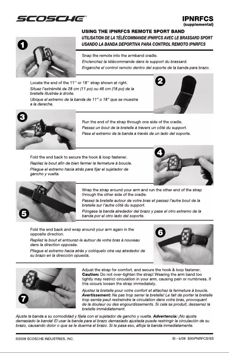 Page 1 de la notice Manuel utilisateur Scosche IPNRFC