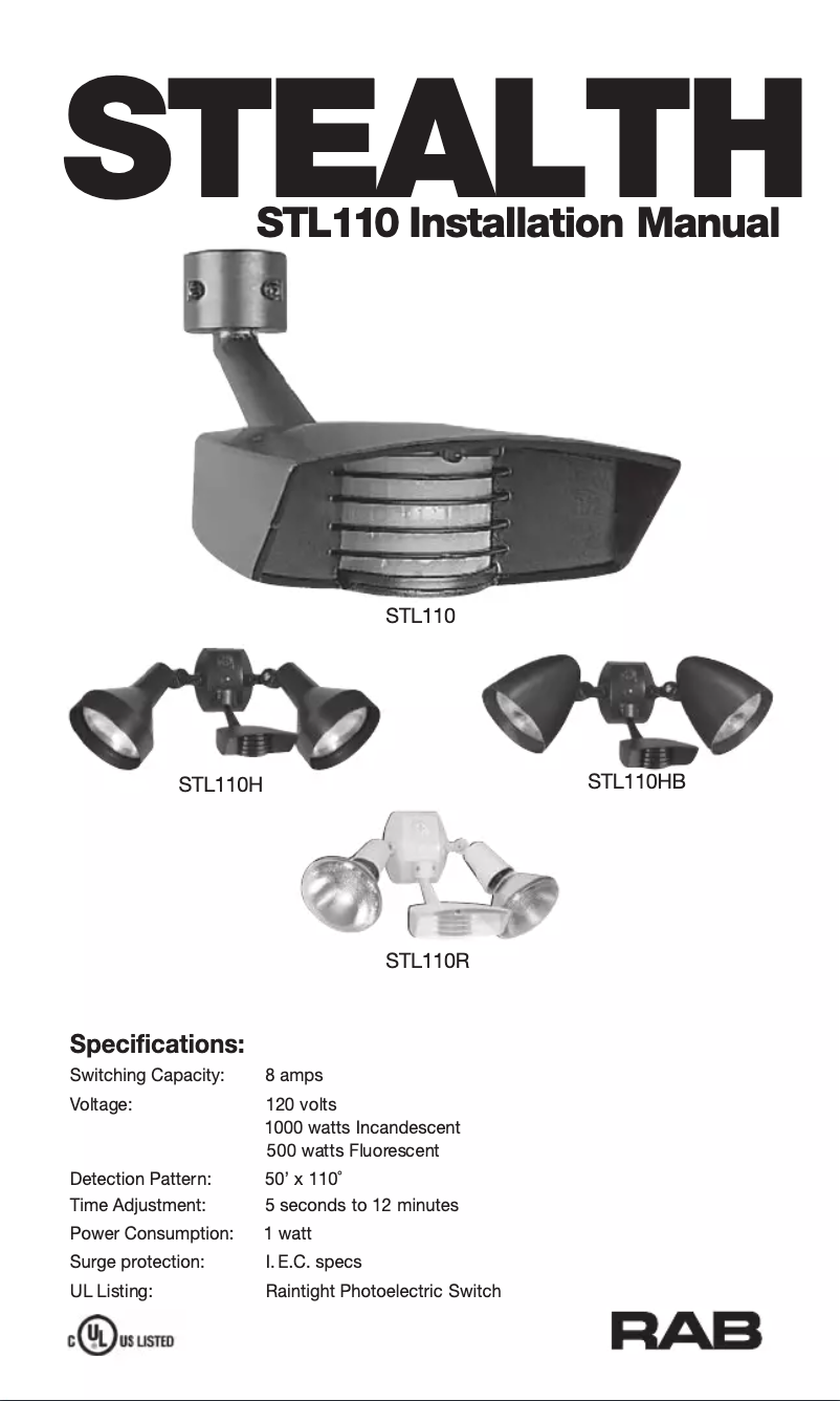 Image de la première page du manuel de l'appareil STL110H