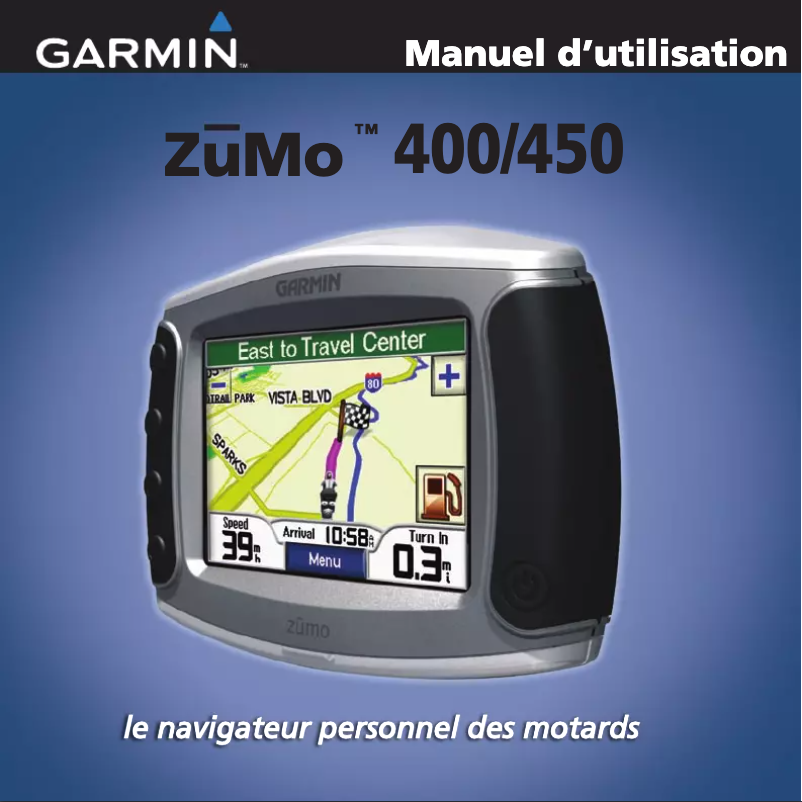 Page 1 de la notice Manuel utilisateur Garmin Zumo 450