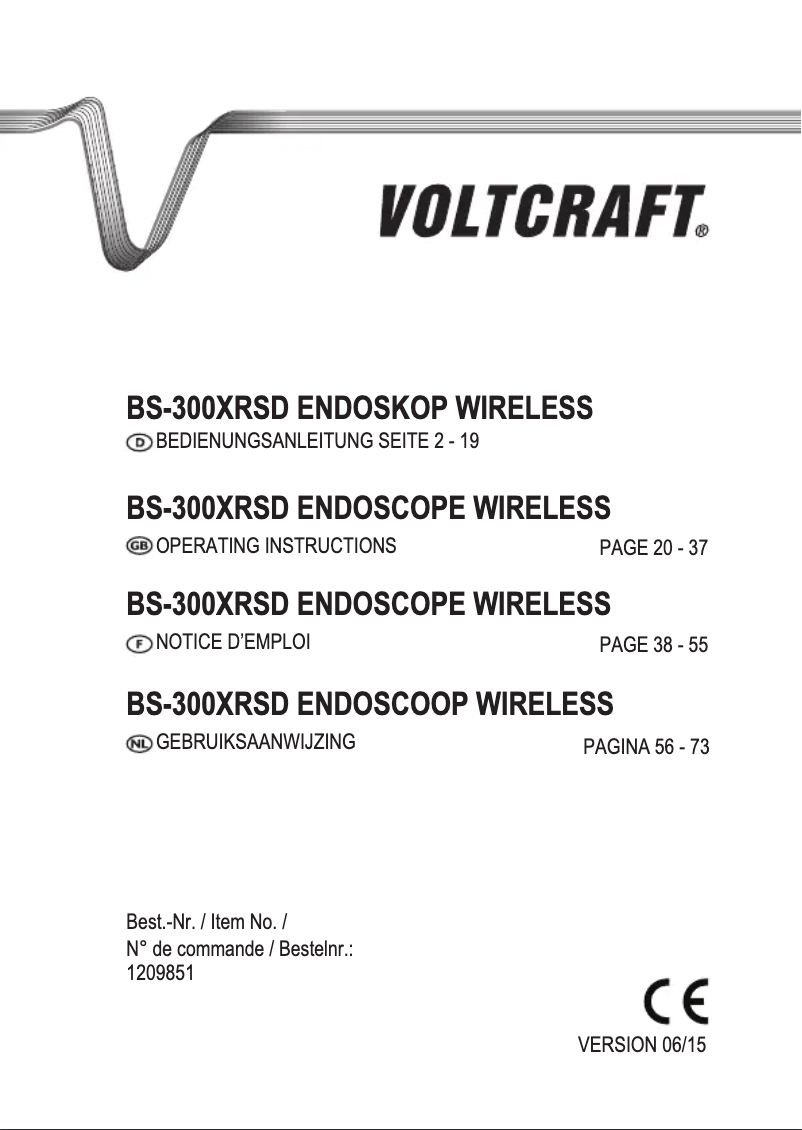 Page n°1 - Manuel utilisateur Voltcraft BS-300XRSD