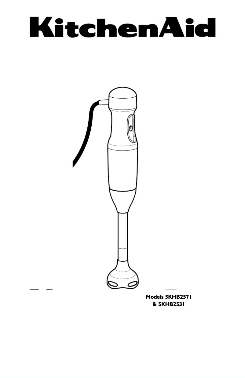 Page n°1 - Manuel utilisateur KitchenAid 5KHB2531