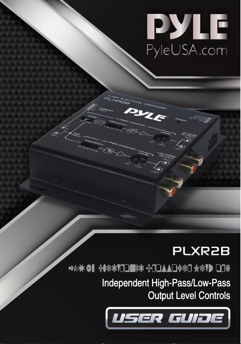 Image de la première page du manuel de l'appareil PLXR2B