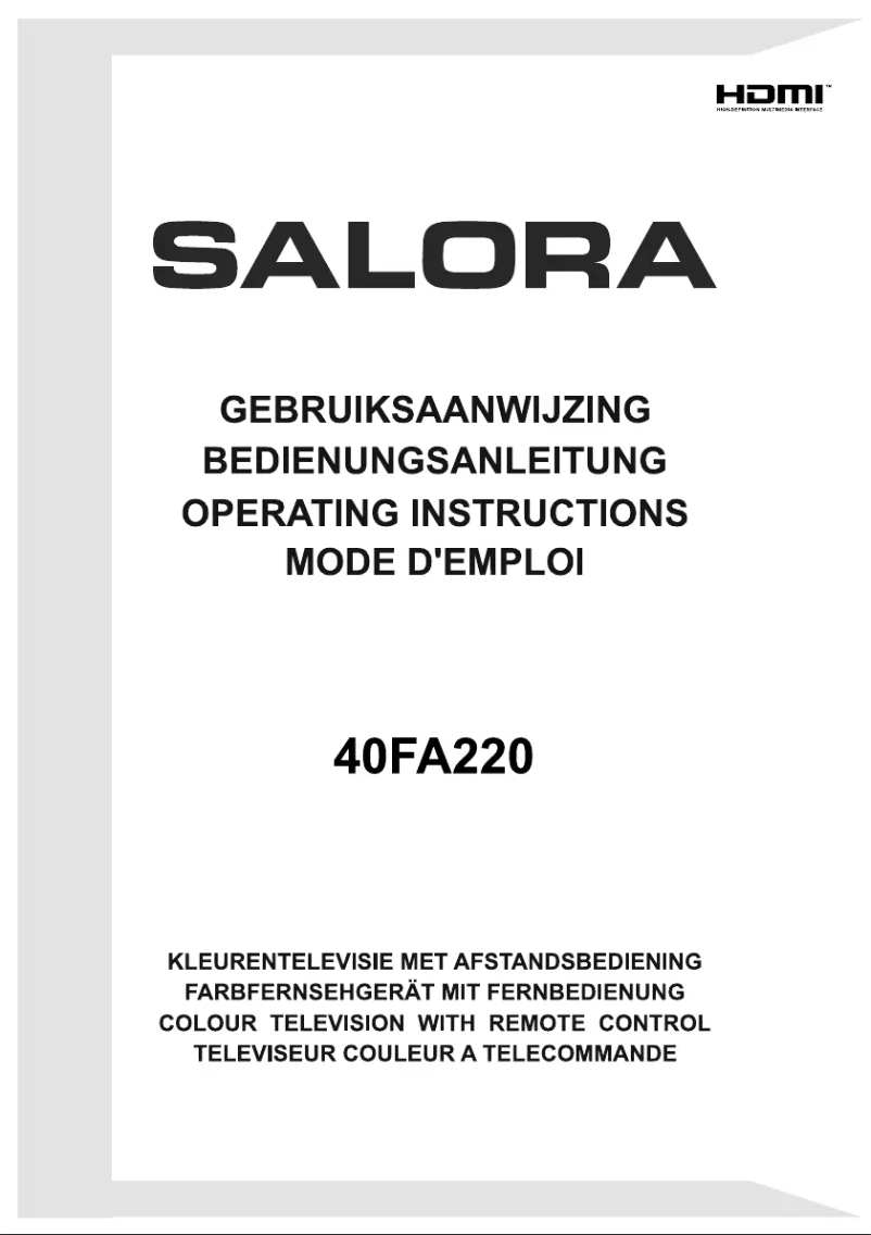 Page 1 de la notice Manuel utilisateur Salora 40FA220
