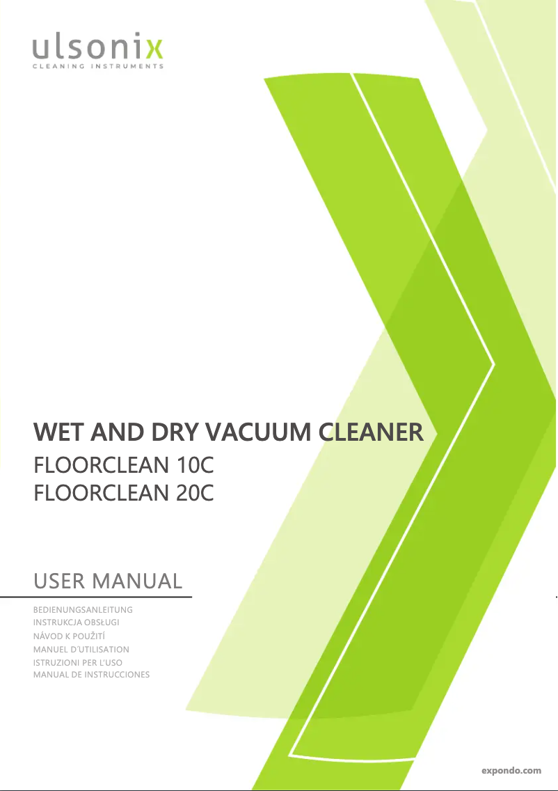 Page 1 de la notice Manuel utilisateur Ulsonix FLOORCLEAN 10C