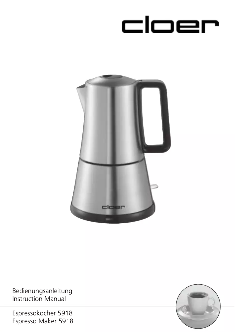 Page n°1 - Manuel utilisateur Cloer 5918