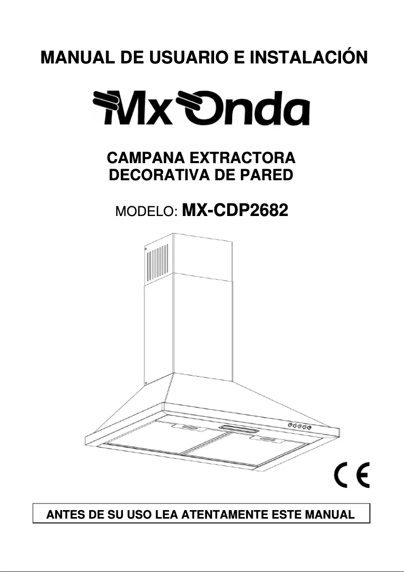Page n°1 - Manuel utilisateur Mx Onda MX-CDP2682