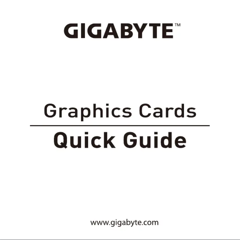 Page 1 de la notice Manuel utilisateur Gigabyte GeForce RTX 3060 Gaming OC 8G
