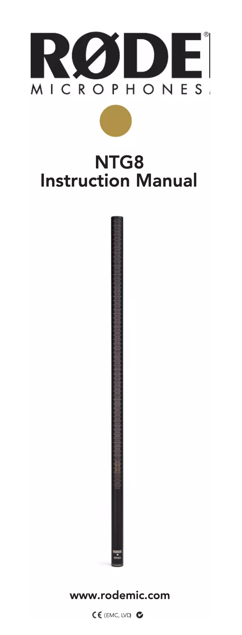 Page 1 de la notice Manuel utilisateur Røde NTG8