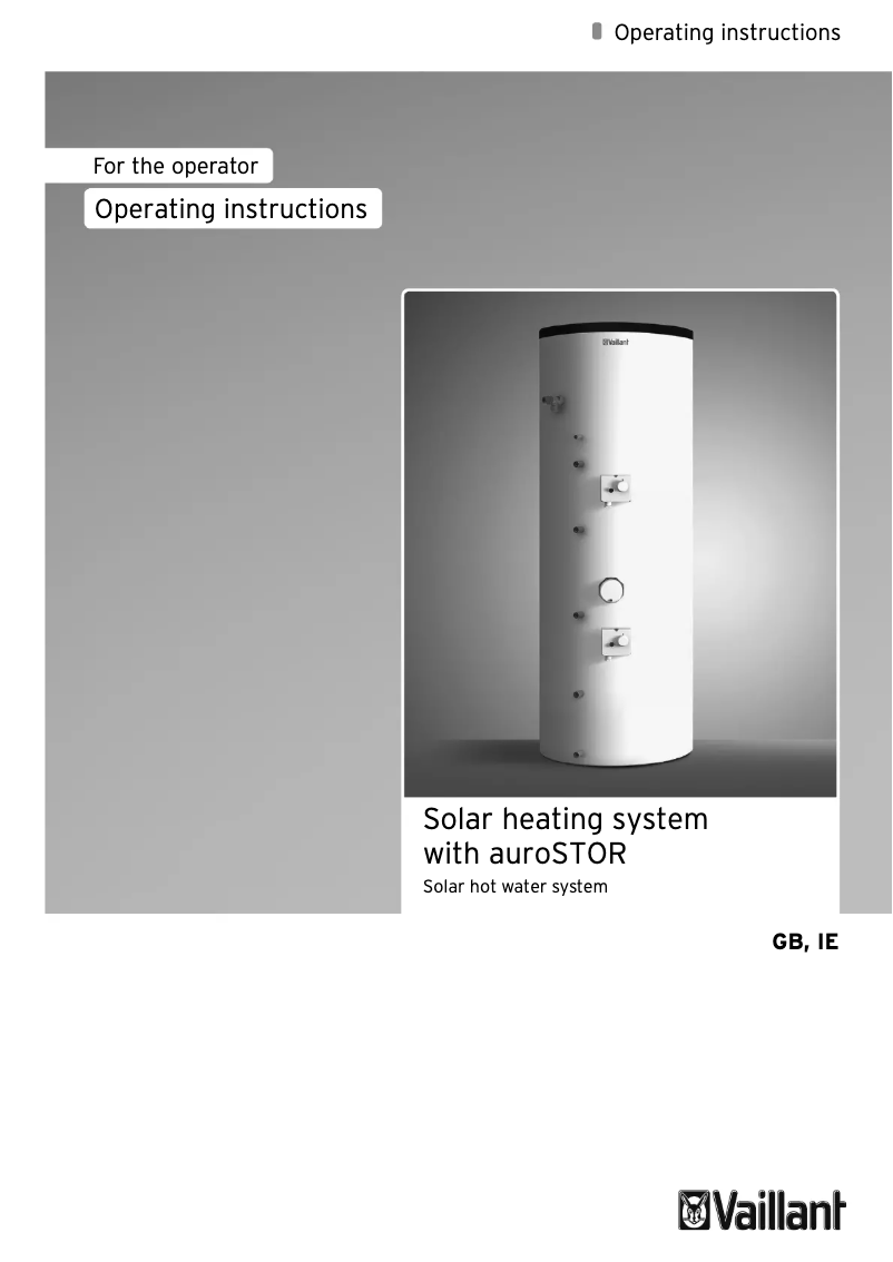 Page n°1 - Manuel utilisateur Vaillant AuroSTOR VIH S GB 210