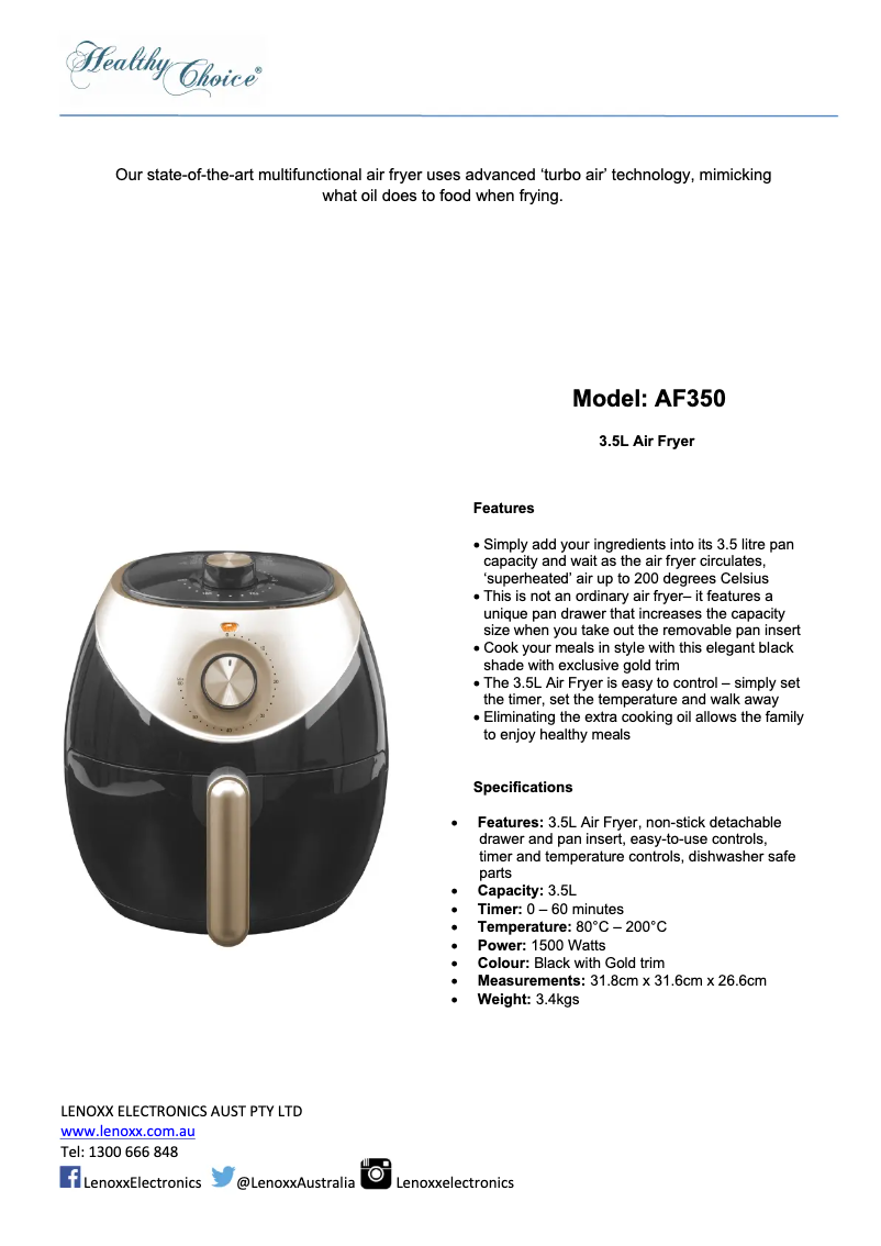 Image de la première page du manuel de l'appareil AF350