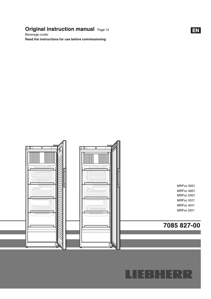 Page n°1 - Manuel utilisateur Liebherr MRFvc 5501-20